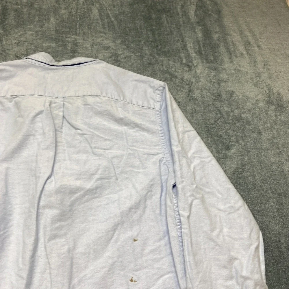 Banana Republic Shirt Mens Medium Blue Cotton Stretch Camden Fit Button Down